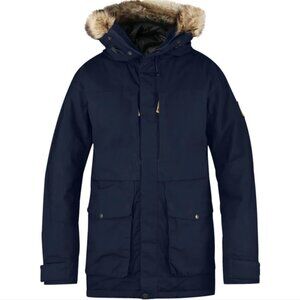 Fjallraven Mens Barents Parka Navy Blue XL G-1000
